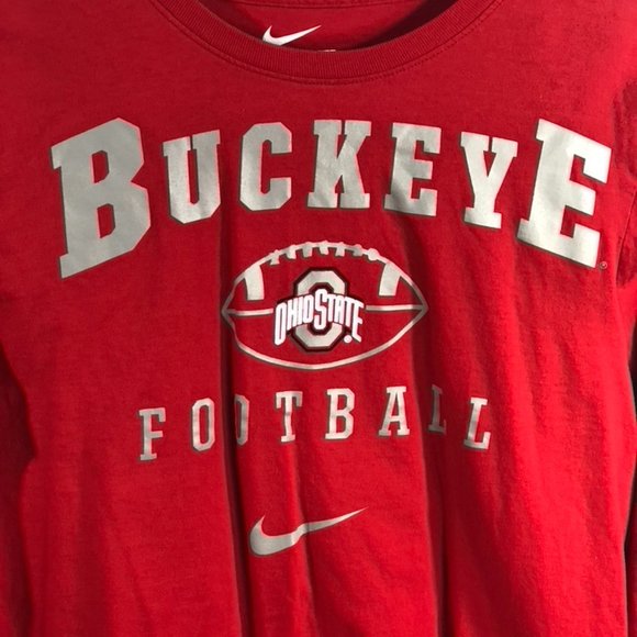 SOLD! Ⓜ️Nike Men's The Ohio State Buckeyes Retro Pack Long Sleeve Tee Sz S - Picture 8 of 10